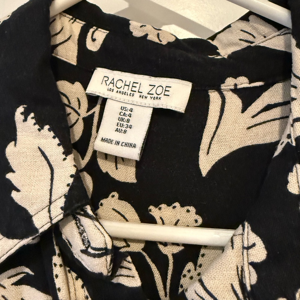 Rachel Zoe Black and Cream Patterned Romper - Picture 3 of 3